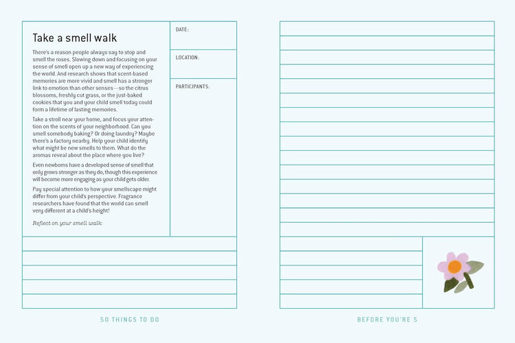 50 Things to do Before You're 5 Journal