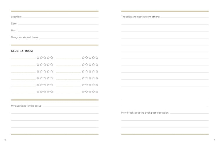 Bibliophile Book Club Journal