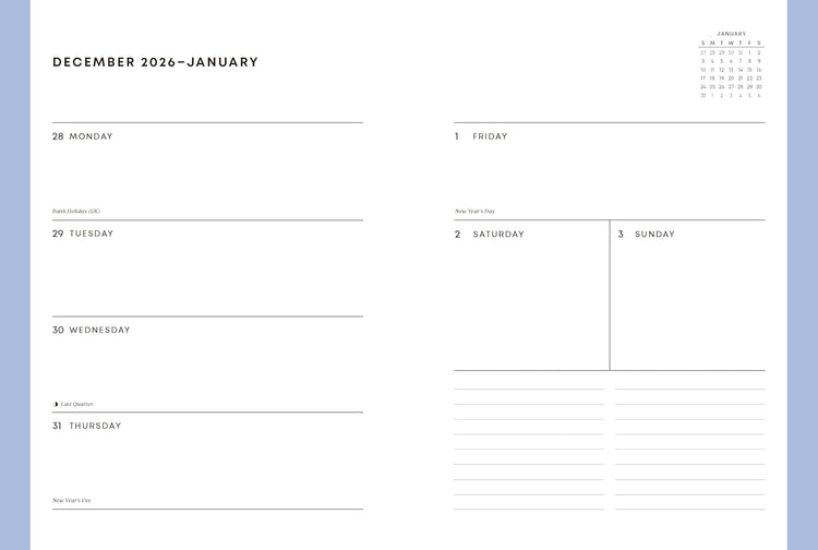 Studio Ghibli My Neighbor Totoro 2027 12-Month Weekly Planner