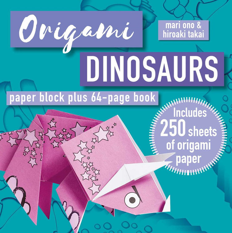 Origami Dinosaurs Paper Block Plus 64-Page Book