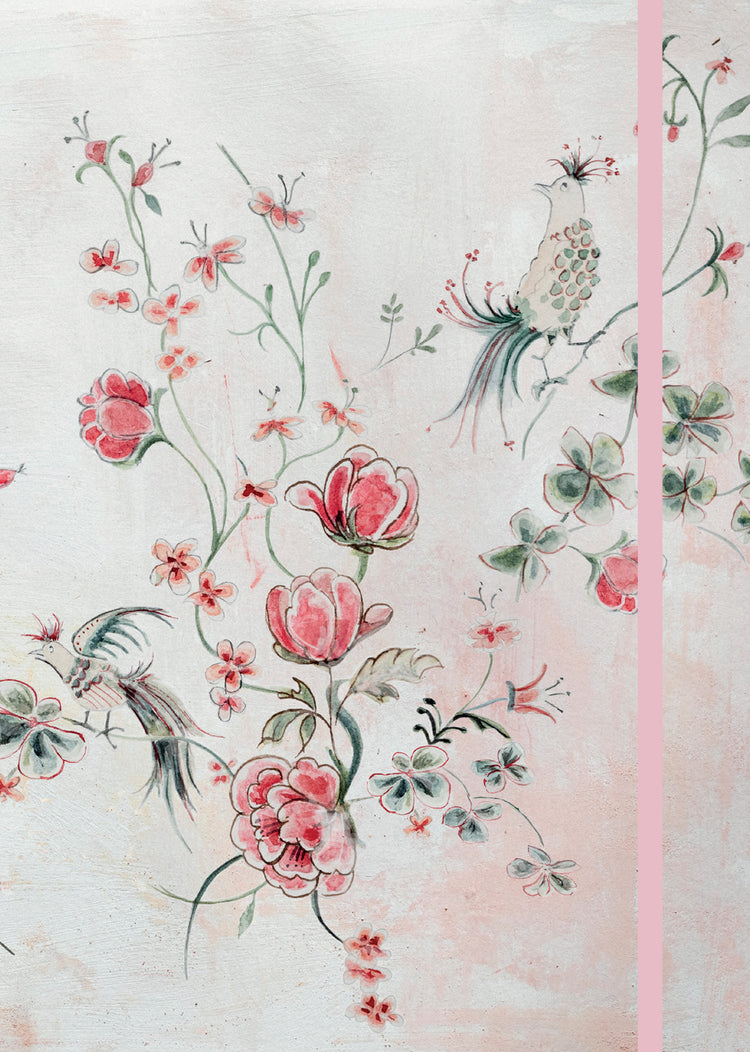 Flowers & Birds Peony Small Lined Notebook