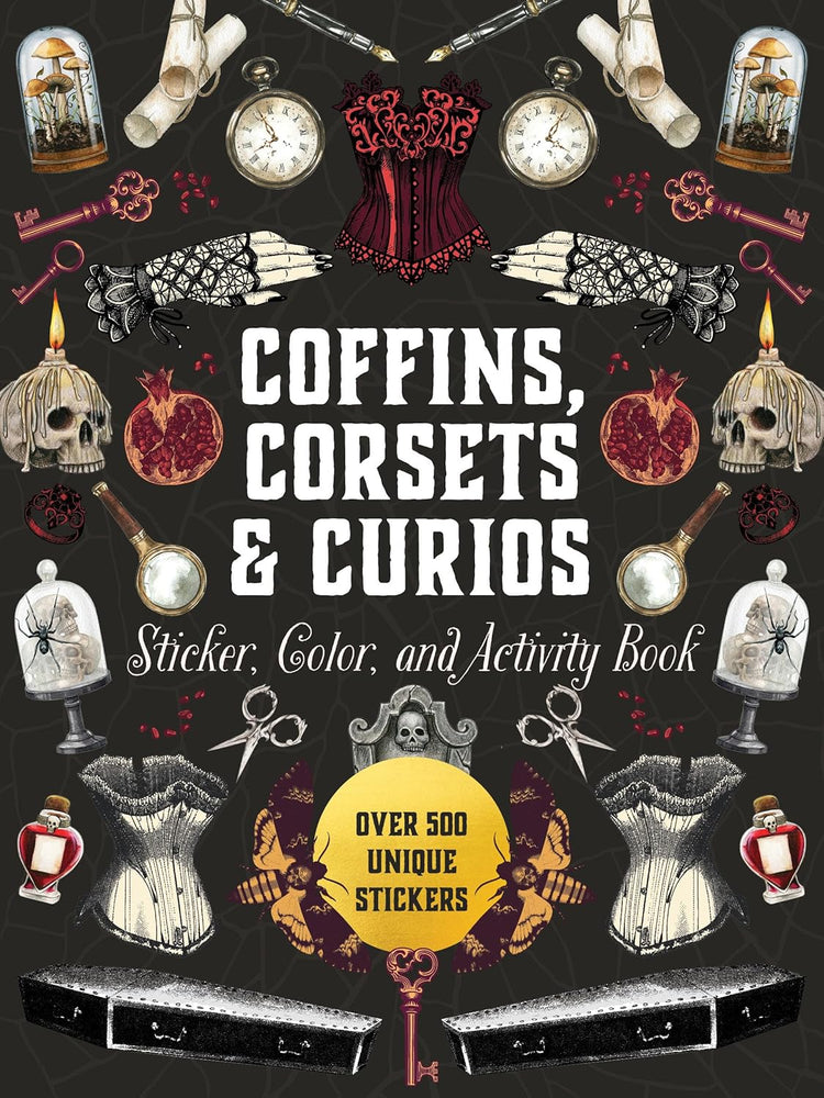 Coffins, Corsets & Curios Sticker, Color & Activity Book
