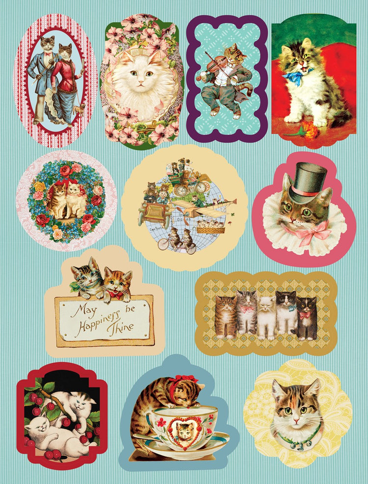 Cynthia Hart's Victoriana Cats - 12 wrapping papers & gift tags