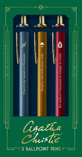 Agatha Christie Pen Set:3 Ballpoint Pens