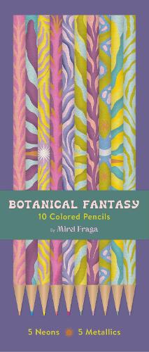 Botanical Fantasy 10 Colored Pencils 5 Neons & 5 Metallics