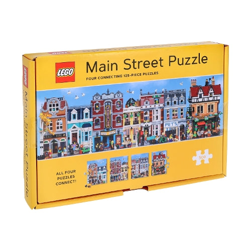 LEGO Main Street Puzzle Four Connecting 125-Piece Puzzles