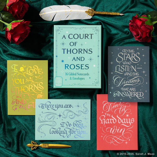 A Court of Thorns and Roses Official Gilded Notecards