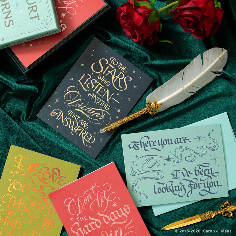 A Court of Thorns and Roses Official Gilded Notecards