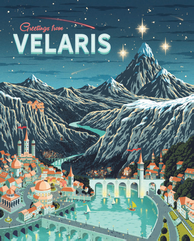 A Court of Thorns and Roses Official Greetings from Velaris 1000-Piece Jigsaw Puzzle