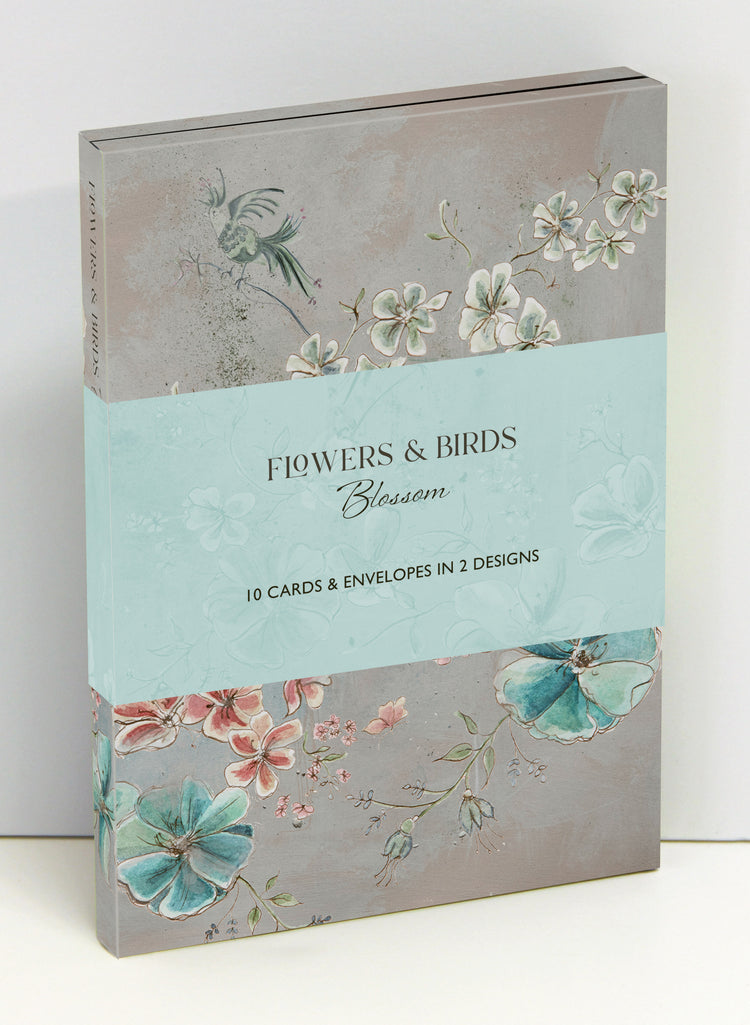 Flowers & Birds Blossom Wallet Notecards
