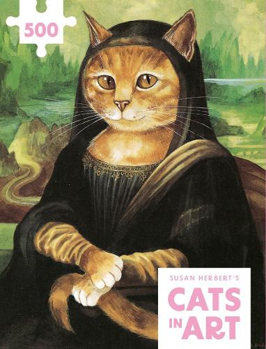 Cats in Art: Mona Lisa 500 piece jigsaw puzzle