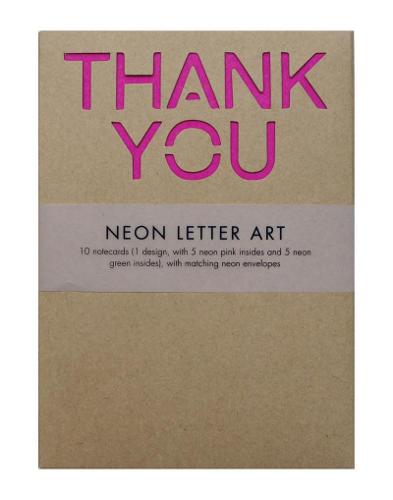 Neon Letter Art Wallet Notecards