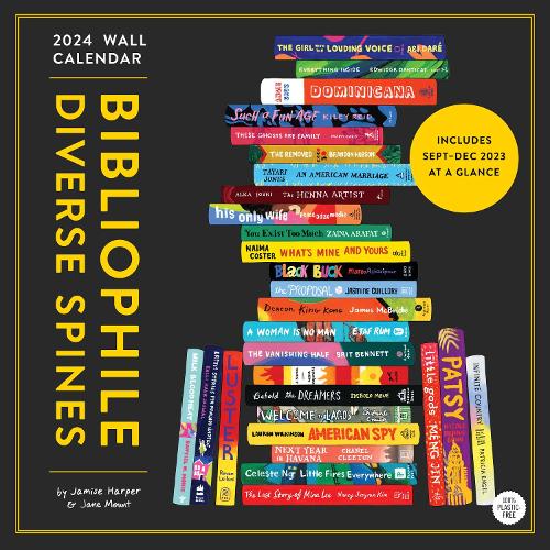 2024 Bibliophile Diverse Spines Wall Calendar